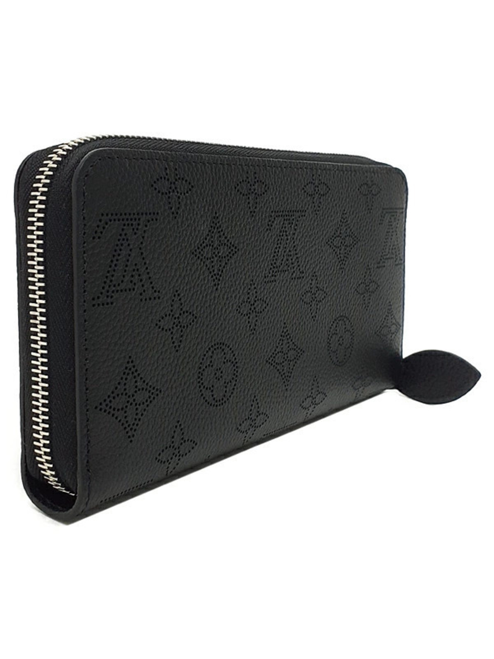 Louis Vuitton Zipper Zippy Long Wallet Round Mahina Black